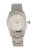 Rolex Air-king Ss Silver Dial Auto Unisex 34mm