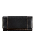 Celine Black Canvas Silver-tone Hdw Snap Wallet