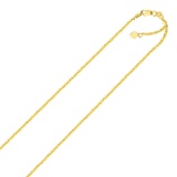 10k Gold Adjustable Sparkle Chain W/ Heart Dangle