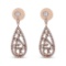 18k Rose Gold Round 1.19ct Diamond Earrings