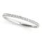 14k Wgold .12ct Diamond Slim Pave Set Band