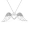 Elegant .07ct Diamond Accent Angel Wing Necklace