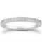 14k White Gold Round .17ct Diamond Micro-pave Ring