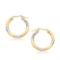 14k Two-tone Gold Polished Hoop Earrings