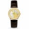 Gilded President Dollar Leather Band Men's Watch