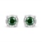Round .25ct Green Diamond Solitaire Earrings