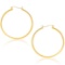 10k Gold Polished Hoop Earrings 40mm