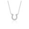 14k Wgold .15ct Diamond Horseshoe Design Necklace