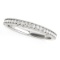 14k White Gold Round .16ct Diamond Milgrain Band
