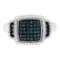 Striking .50ct Blue & White Diamond Cocktail Ring