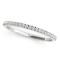 14k Wgold .12ct Diamond Pave Set Wedding Band