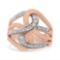 10k Gold .47ct Diamond Intertwined Loop Ring