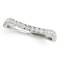 14k Wgold Round .24ct Diamond Curve Design Band