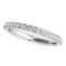 14k Wgold .24ct Diamond Pave Set Wedding Ring