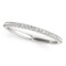 14k Wgold .12ct Diamond Pave Set Wedding Band