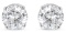 14k Wgold Round 1.00ct Diamond Stud Earrings