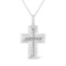 Exquisite .07ct Diamond Accent Bold Cross Necklace