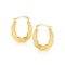 10k Gold Oval Twist Hoop Earrings