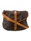 Louis Vuitton Brn Brass Hdw Pull-through Msgr Bag