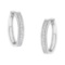 10k Gold Round .99ct Diamond Hoop Earrings