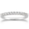 14k White Gold Round .24ct Diamond Wedding Band