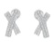 14k Wgold 2.00ct Diamond X-shaped Stud Earrings
