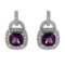 Natural 4.28ct Amethyst & Diamond Earrings