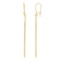 14k Gold Long Bar Diamond-cut Drop Earrings