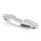 14k Wgold Round.18ct Diamond Pave Set Curved Band
