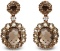 18k Rose Gold 8.64ct Quartz & Diamond Earrings