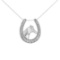 Round .25ct Diamond U-shape Horse Necklace