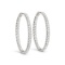 14k White Gold Round 1.95ct Diamond Hoop Earrings