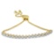 10k Gold-pl .27ct Diamond Bolo Bracelet