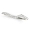 14k Wgold .16ct Diamond Modern Curved Wedding Band