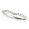 14k Wgold Round .12ct Diamond Curved Pave Ring