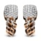 18k Rgold Round .82ct Diamond Chain Style Earrings