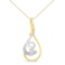 10k Two-tone .15ct Diamond Layered Spiral Necklace