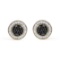 14k Gold-pl .32ct Black & White Diamond Earrings