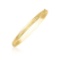 10k Gold Florentine Design Thin Bangle