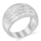 Elegant 1.00ct Diamond Domed Tapered Ring