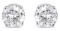 14k Wgold Round 1.00ct Diamond Solitaire Earrings