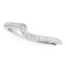 14k Wgold Round .24ct Diamond Curved Design Band