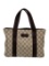 Gucci Brown Gg Plus Joy Web Top Handle Bag