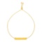 14k Gold Shiny Bar Adjustable Friendship Bracelet