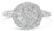 10k Wgold 1.06ct Diamond Cluster Cocktail Ring
