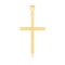 14k Gold Polished Flat Cross Pendant