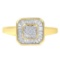 10k Gold .50ct Diamond Square Cluster Ring