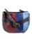 Tory Burch Blue Leather Colorblock Shldr Bag
