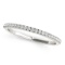 14k Wgold .12ct Diamond Pave Set Wedding Band