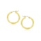 10k Gold Diamond Cut Hoop Earrings 15mm